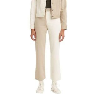 Levi's Ribcage Straight Ankle Jeans Two Tone Beige Tan Colorblock Women's 27
